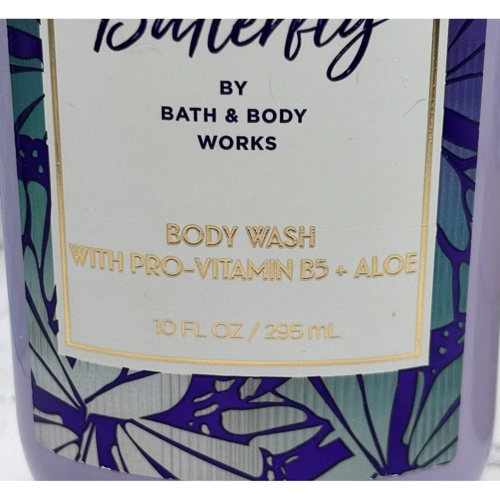 Bath & Body‎ Works Butterfly Exfoliating Glow Body Scrub 8oz & Body Wash 10oz